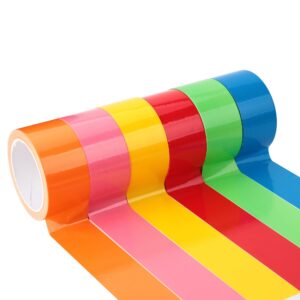 Bulina Duct Tape Rainbow Colored Heavy Duty 2 Inches x 15 Yard 8.7 Mil Thickness 12 Pack Strong Adhesive Tear by Hand Sticky Durable Great for Indoor Outdoor Packaging DIY Project Repairs(BJ1201)