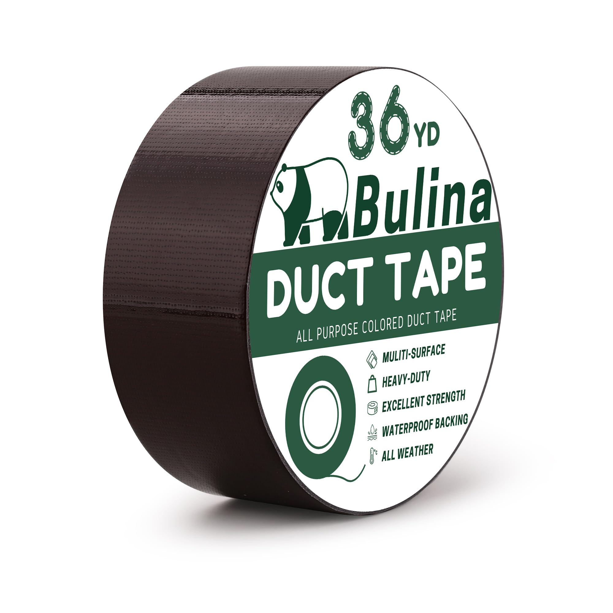 Bulina Duct Tape Dark Brown Heavy Duty 2 Inches x 36 Yard 8.7 Mil Thickness Strong Adhesive Tear by Hand Sticky Durable Great for Indoor Outdoor Packaging DIY Project Repairs(BJ3301)