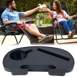 Gravity Chair Tray, Recliner Side Cup Holder for Water Cups Snacks Storage, Removable Chair Cup Holder, Fold Lounge Chairs, Portable Lawn Chair Side Table for Beach Fishing Trip Picnic