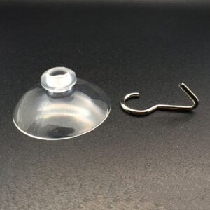 Baglaum Suction Sucker Window Hooks Clear Wire Hook 32MM (Pack of 20)