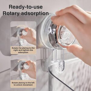 HAOSJINY Shower Caddy Suction Cup, Removable Shower Basket, Strong Suction Cup Shelf, Shower Organizer Bathroom (C1)