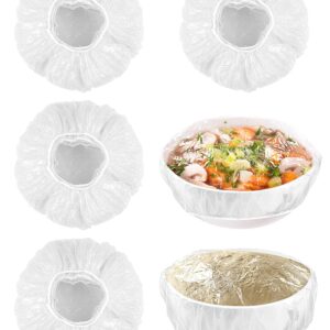 Plastic Bowl Covers, 200 PCS Food Covers, Bowl Covers for Bread Proofing, Plastic Covers for Bowls With Elastic, Reusable Fresh Keeping Bags