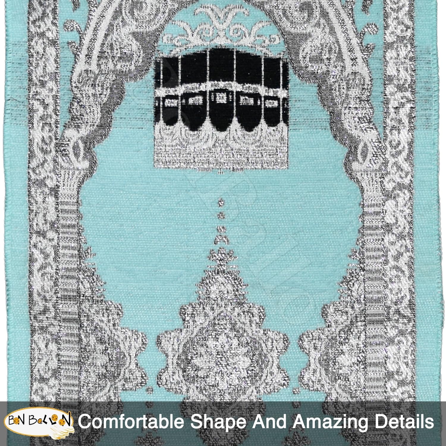 Light Blue Prayer Rug Muslim Carpet Mat Islamic Childrens Salat Small Kids Janamaz Sajda Rugs Sajadah Namaz Sajjadah Child Toddler Mosque Mini Praying Gebetsteppich Musallah Salah Masged Ramadan