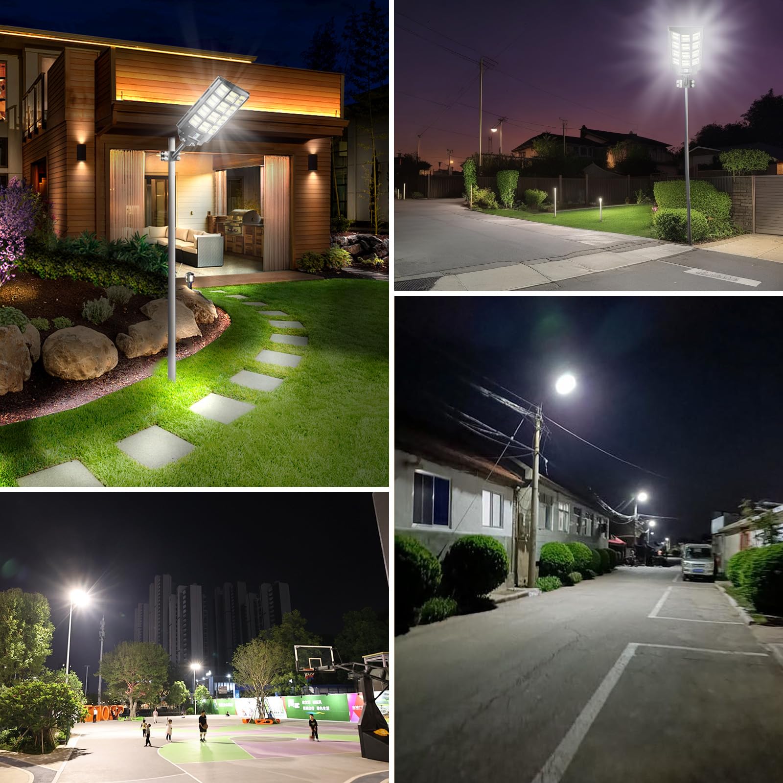 XMPTYN Solar Street Light 3200W,Solar Street Lights Outdoor Waterproof, 240000LM 8000K Solar Powered Street Light,Dusk to Dawn,with Motion Sensor,LED Wide Angle Lamp (3)