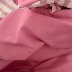 GeRRiT Four-Piece Washed Cotton Seersucker Striped Single and Double Duvet Cover Sheet Set (Color : Rose red, Size : 1.8m Bed), 096743