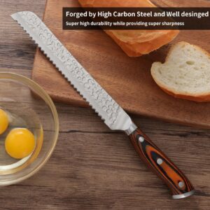 Generic Bread Knife, High Carbon Steel Bread Knife for Homemade Bread, Serrated knife, Sourdough Bread Knife 12 Inch.