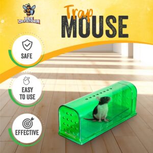 2 Pack Humane Mouse Trap with Easy Release Door, Catch and Release Mouse Trap for Small Spaces, Reusable, No Kill Mouse Trap, Mouse Traps Indoor for Home