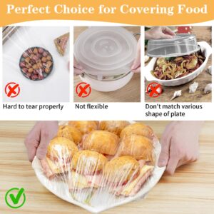 Plastic Bowl Covers, 200 PCS Food Covers, Bowl Covers for Bread Proofing, Plastic Covers for Bowls With Elastic, Reusable Fresh Keeping Bags