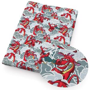 sale d1sney mulan mushu the dragon cotton princess fabric cloth sewing quilting patchwork needlework diy material accessories