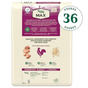 Nutro Max Adult Dry Dog Food with Farm-Raised Chicken, 36 lb. Bag