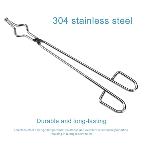 stonylab Crucible Tongs, 16 Inch Stainless Steel Crucible Tongs Laboratory Tongs for Securely Gripping