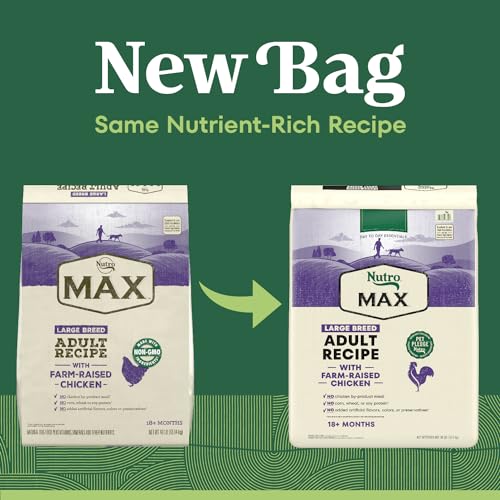 Nutro Max Adult Large Breed Dry Dog Food with Farm-Raised Chicken, 36 lb. Bag