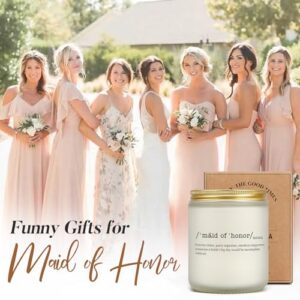 Maid of Honor Gifts, Bridesmaid Proposal Gifts, Bridal Party Bachelorette Wedding Gift from Bride, Bridesmaid Gift for Bestie Friend Sister Sister-in-Law, Lavender Scented Candle