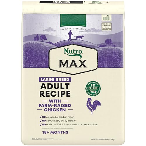 Nutro Max Adult Large Breed Dry Dog Food with Farm-Raised Chicken, 36 lb. Bag