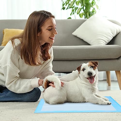 Super-Absorbent Waterproof Dog and Puppy Pet Training Pad, Housebreaking Pet Pad,Blue (28"X30"(100PCS))