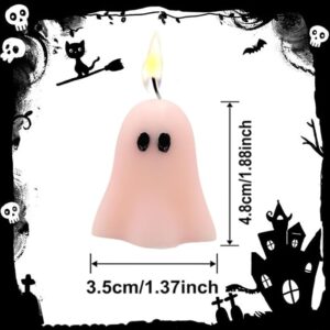 4 PCS Cute Ghost Candles, Scented Halloween Decoration Candles, Novelty Votive Ghost Candle, Votive Candles for Fall Decor Thanksgiving Home Halloween Party Bedroom Room Table Decorations