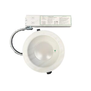 E2 LIGHTING 8 Inch Recessed Lights, LED Recessed Emergency Light, Commercial Downlight, 3 CCT & Wattage Tunable, 12/16/22W, 30/40/50K, Dimmable-2 Pack