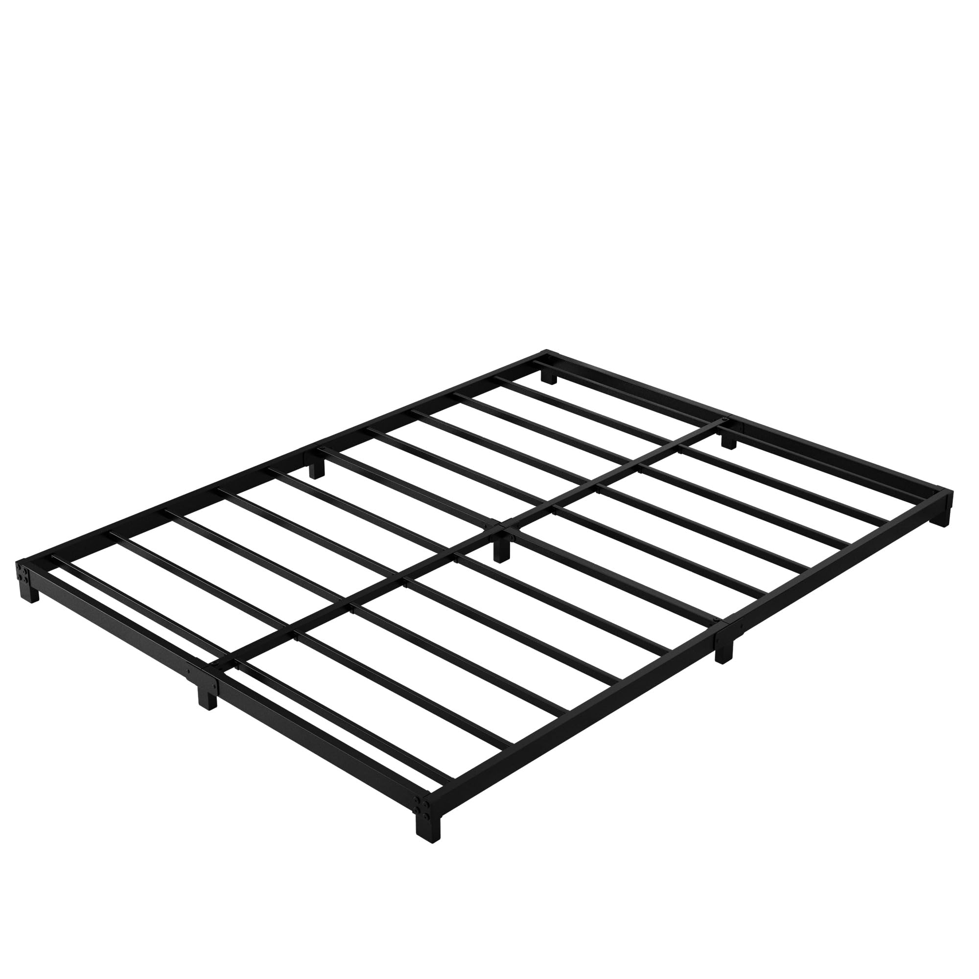 YUSENHEEI 4 Inch King Size Bed Frame, Heavy Duty Metal Platform Low King Bed Frame, No Box Spring Needed, Noise Free, Easy Assembly, Black