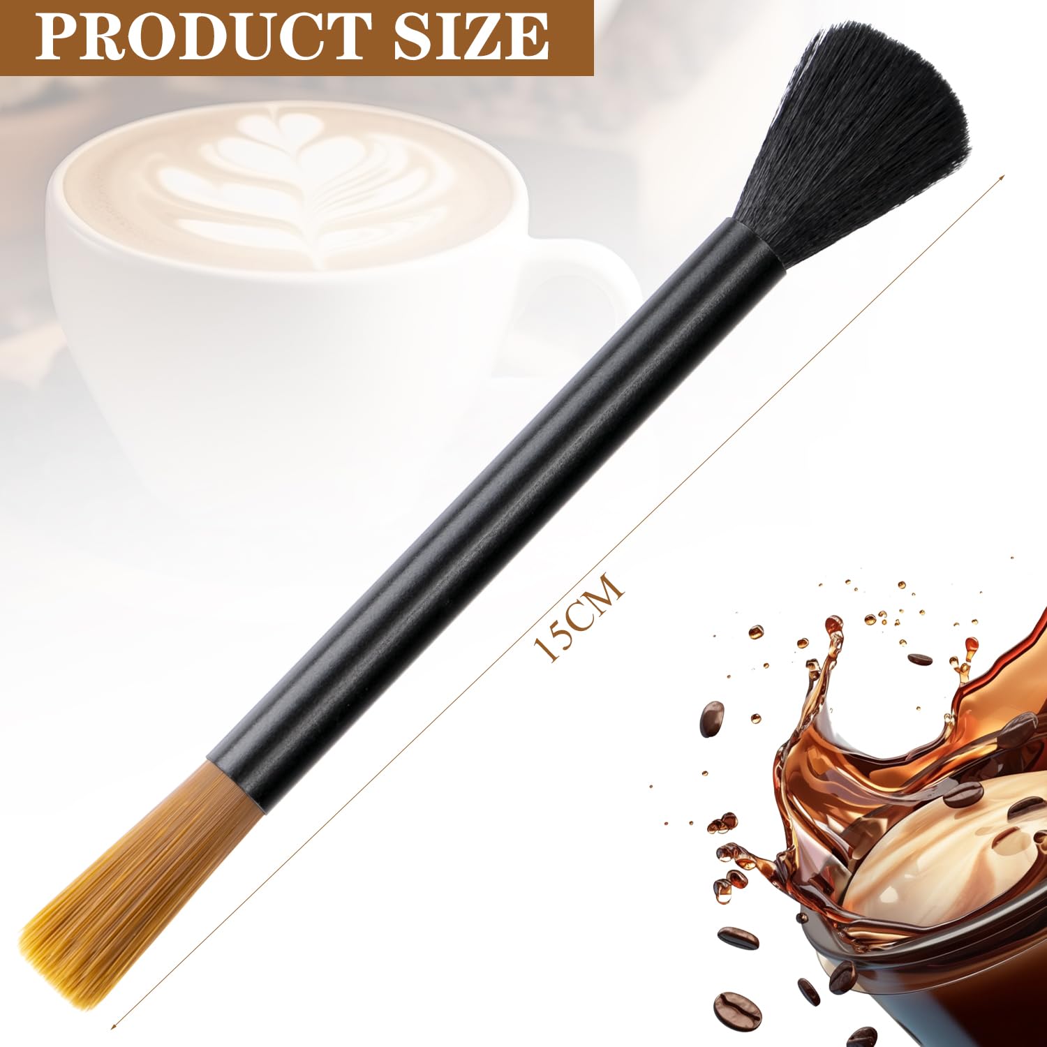 Acooruiteng Coffee Grinder Cleaning Brush Dusting Espresso Brush Accessories Cleaner Barista Brush Machine Cleaning Brush Cleaning Tool for Bean Grain Coffee Tool Barista Home Kitchen