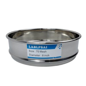 lablpsai 70 mesh lab sieves 8" diameter 304 stainless steel wire cloth test sieve for industrial laboratory home