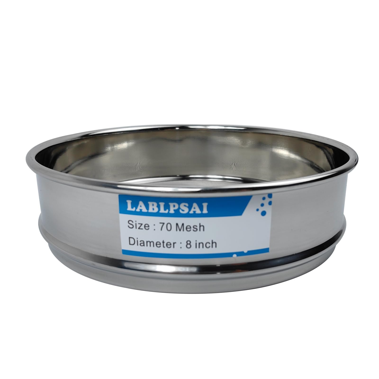 LABLPSAI 70 Mesh Lab Sieves 8" Diameter 304 Stainless Steel Wire Cloth Test Sieve for Industrial Laboratory Home