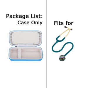 Tourmate Hard Stethoscope Case for 3M Littmann Classic III/Lightweight II S.E. /Cardiology IV Diagnostic/MDF Acoustica Deluxe Stethoscopes, Case Only (Blue)