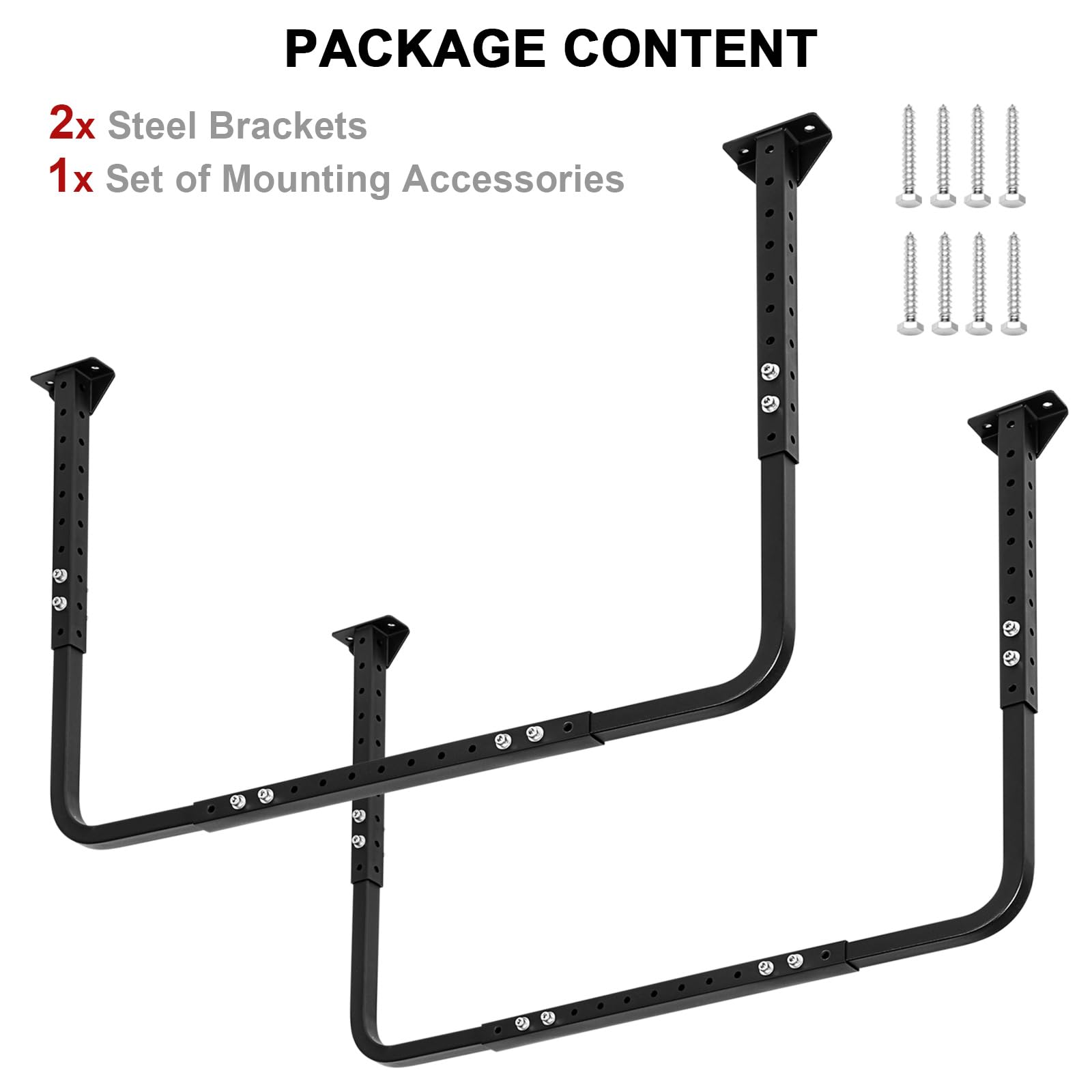 Colinktool Adjustable Garage Ceiling Storage Racks, Garage Overhead Storage Bracket,Ceiling Mounted Heavy-duty Garage Storage Shelves,33 in. x 34 in,200lbs Weight Capacity