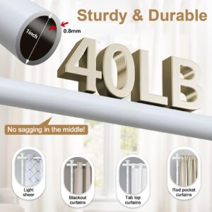 Room Divider Curtain Rod - 4-10ft(H) 28-171inch(W) No Drilling Tension Curtain Divider for Room Separation, Heavy Duty Portable Curtain Stand Space Partition, Wall Divider for Room Separator - White