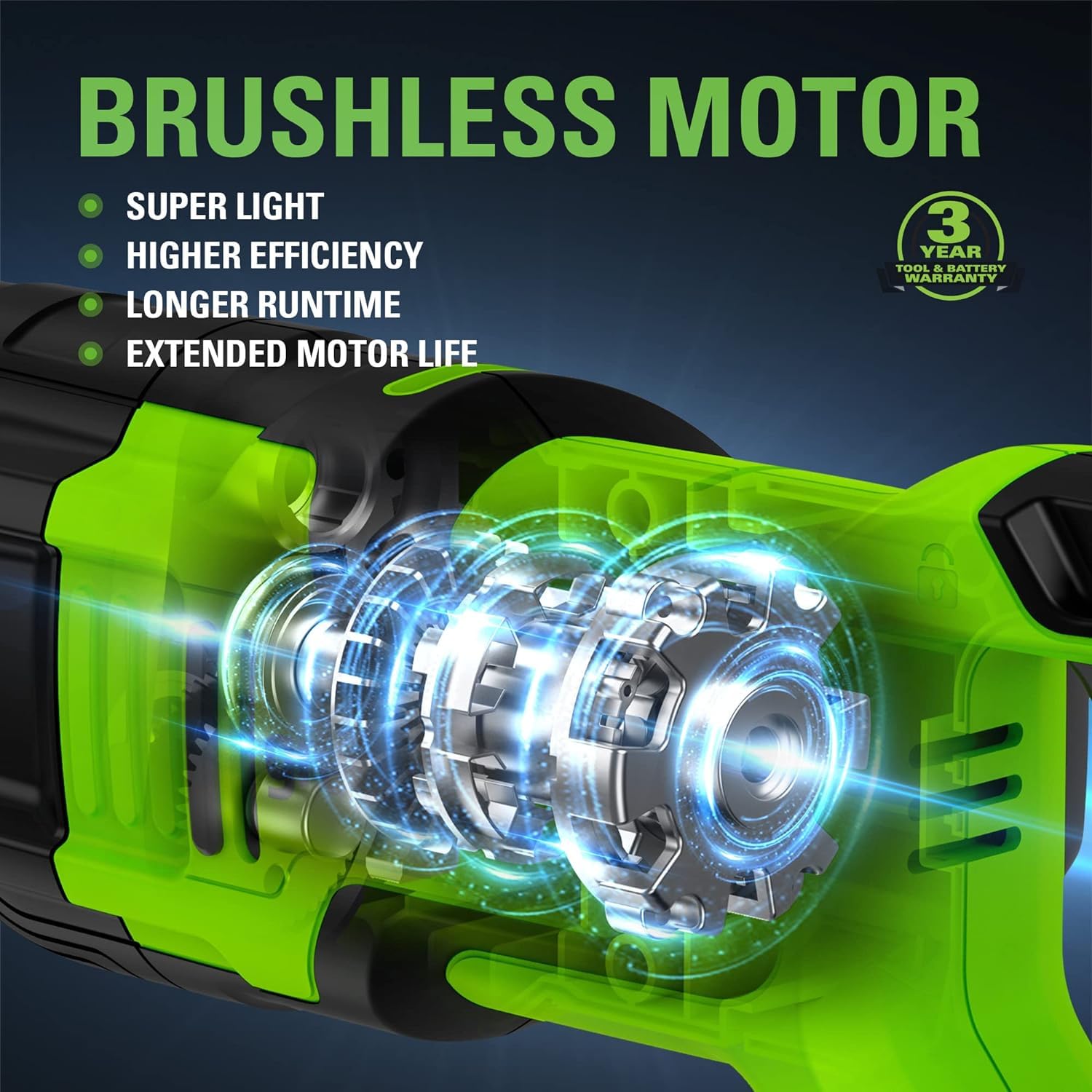 Greenworks 24V Brushless (1-1/8") Cordless Reciprocating Saw (2,700 SPM), 4.0Ah Battery and Compact Charger Included