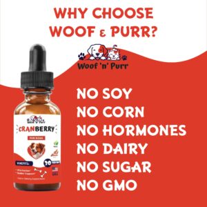 Cranberry Supplement for Dogs - Dog UTI Treatment - Dog Cranberry Supplement - Cranberry for Dogs - Dog UTI Cranberry - Dog UTI - UTI Treatment for Dogs - UTI Dogs - 1 fl oz - Bacon Flavor