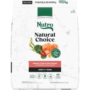 nutro natural choice adult dry dog food, salmon & brown rice recipe, 28 lb. bag