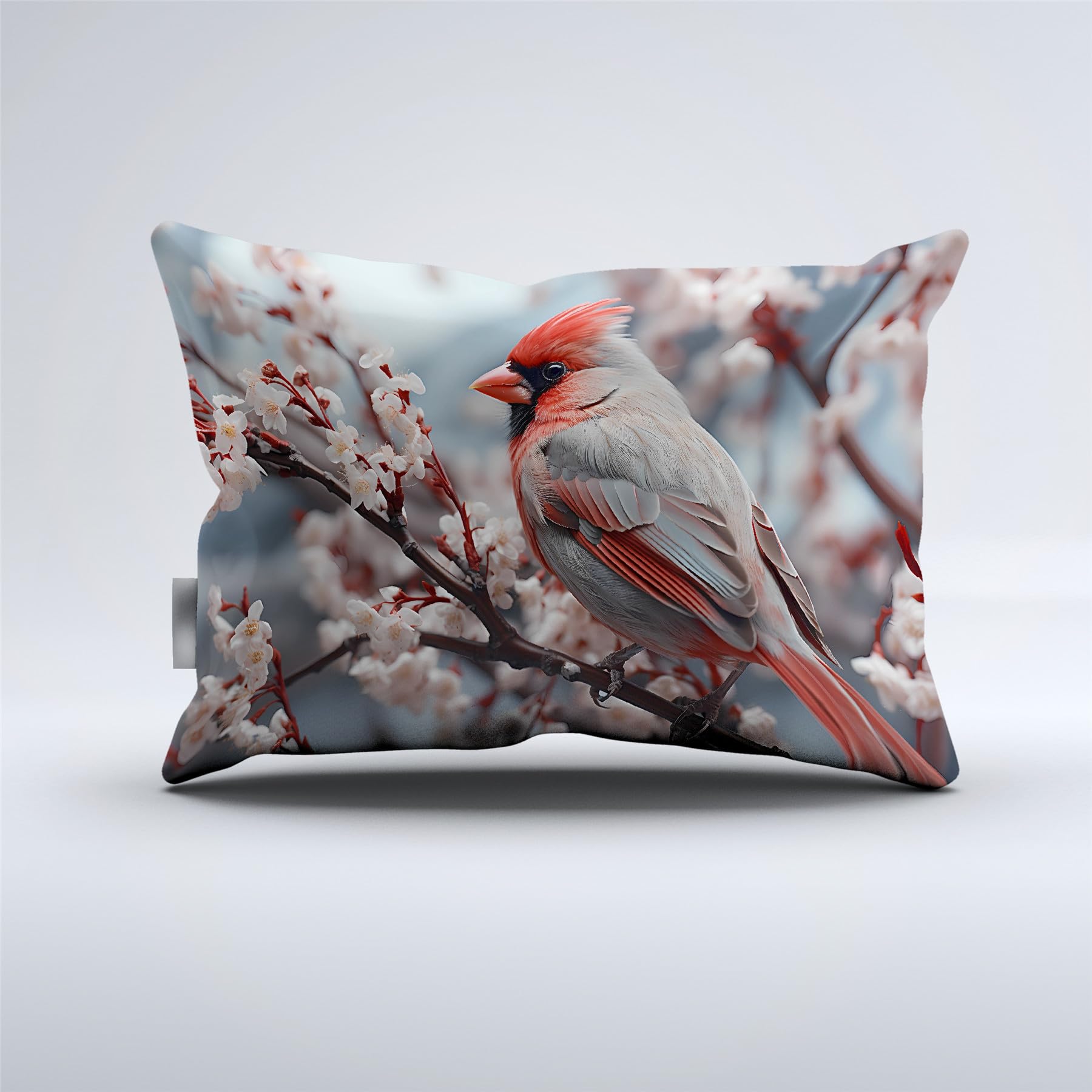 REALIN Northern Cardinal Birds Bedding North American Songbird Duvet Cover Set Bed Sets 2/3/4PCS Quilt Covers/Sheets/Pillow Shams,Twin/Full/Queen/King (B,Twin-172x218cm-3PCS)