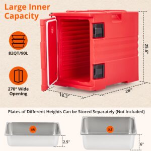 Catering Food Heater, 82Qt Capacity, Easy to Transport, Good Thermal Insulation, Made of Lldpe Surface and Pu Foam Layer, Good Sealing