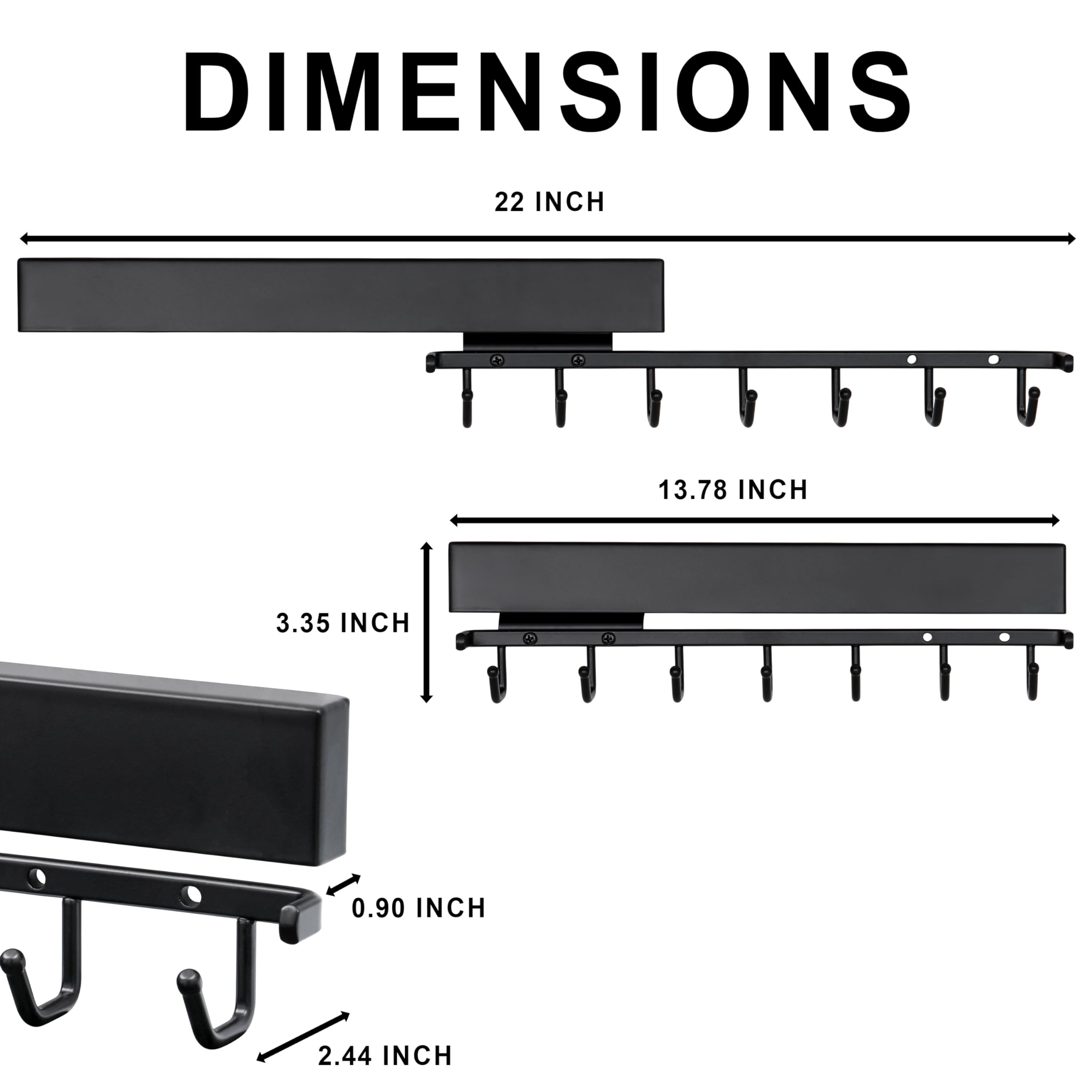 Pull Out Belt Rack for Closet - Premium Steel Sliding Belt Organizer for Closet Organization, Space- Saving Hanger for Belts, Easy Access Belt Holder for Closet