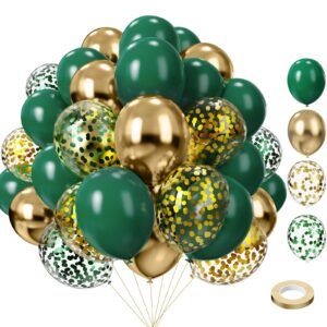 green and gold balloon 75pcs,green gold balloons party decorations of 12in and 5in green gold latex balloons for birthday decorations,st.patrick's day,baby shower,graduation,jungle party decora