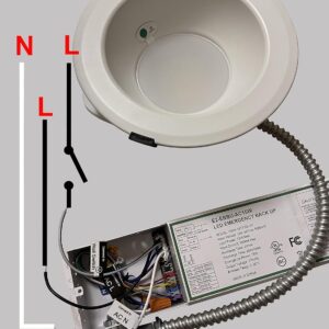 E2 LIGHTING 8 Inch Recessed Lights, LED Recessed Emergency Light, Commercial Downlight, 3 CCT & Wattage Tunable, 12/16/22W, 30/40/50K, Dimmable-2 Pack