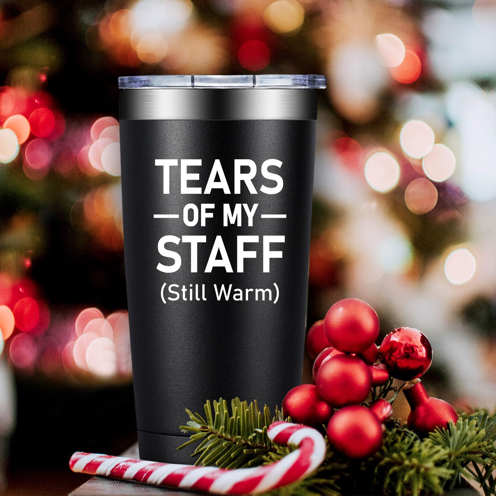 DOEARTE Christmas Gifts for Boss - Tears of My Staff - Boss Gifts for Men - Appreciation, Retirement Gifts for Boss, Employees, Leader - 20oz Boss Tumbler