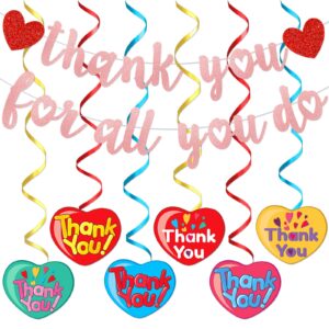 rose gold thank you for all you do banner thank you teachers banner teacher appreciation banner employee appreciation banner teacher/employee appreciation decorations