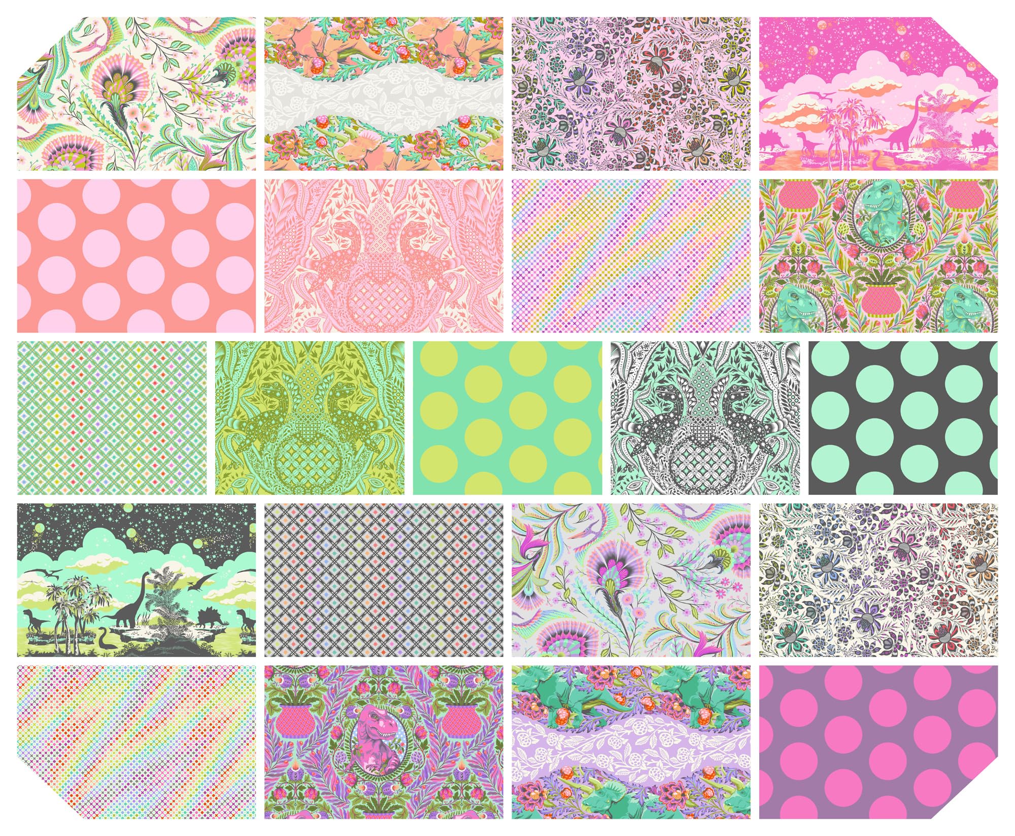 Tula Pink Roar! Charm Pack 42 5-inch Squares FreeSpirit Fabrics, Assorted, FB6CPTP.ROAR