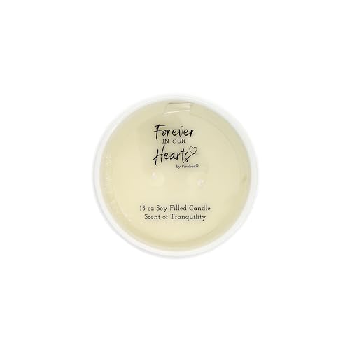 Pavilion - Always & Forever in Our Hearts - 15 Oz Soy Wax Single Wick Candle in Ceramic Vessel in Memory Loss of Loved One Remembrance Bereavement Grief Present Funeral Gift