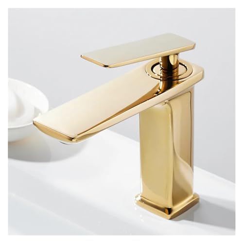 Brass Black Gold Basin Faucet Bathroom Sink Faucets Hot Cold Water Mixer Crane Deck Mounted Single Handle Hole Bath Kitchen Tap, Vessel Basin Faucet