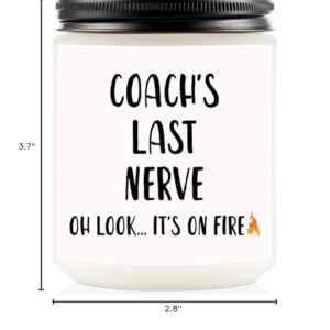 Coach Gifts for Men Women, Baseball Coach Gifts, Coach Appreciation Gifts for Basketball/Baseball/Softball/Soccer/Volleyball, Handmade Lavender Natural Soy Wax Candle Gifts for Coach (7oz)