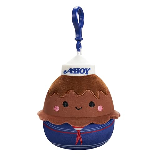 Squishmallows Original “Stranger Things” 3.5-Inch Chocolate Pudding + USS Butterscotch 2-Pack - Official Jazwares Plush (Clips)