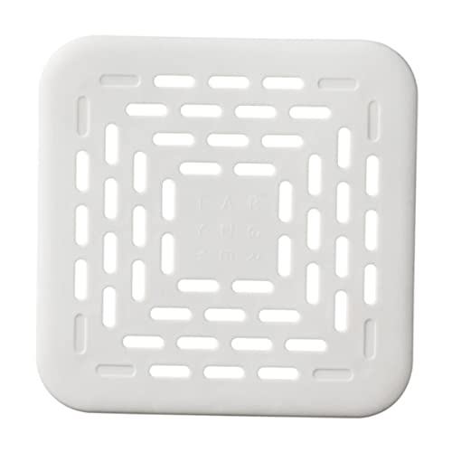 Hemobllo 3pcs Bathtub Stickers Kitchen Sink Drain Strainer Sink Stoppers Square Stickers Bath Tub Plug Stopper Shower Drain Cover Simple Sink Filter White Sink Plug Anti-clogging