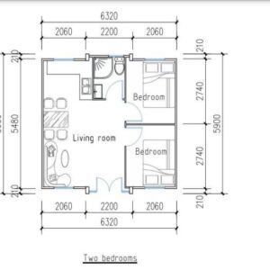 Mobile Prefabricated Tiny house, 19ft x 20ft private space of 2 bed rooms, living room, restroom and kitchen, Ideal for Air bnb hosting, Office or Workshop.