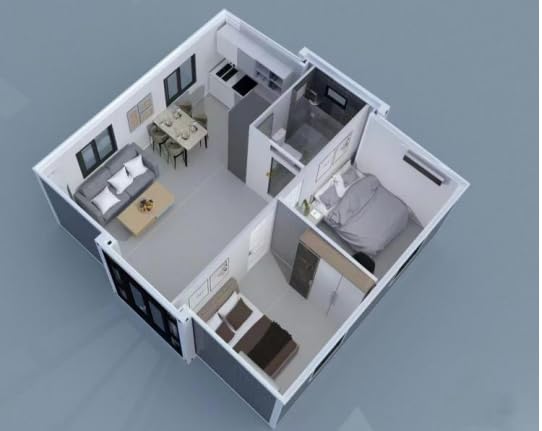 Mobile Prefabricated Tiny house, 19ft x 20ft private space of 2 bed rooms, living room, restroom and kitchen, Ideal for Air bnb hosting, Office or Workshop.