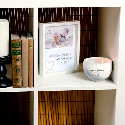 Pavilion - Always & Forever in Our Hearts - 15 Oz Soy Wax Single Wick Candle in Ceramic Vessel in Memory Loss of Loved One Remembrance Bereavement Grief Present Funeral Gift