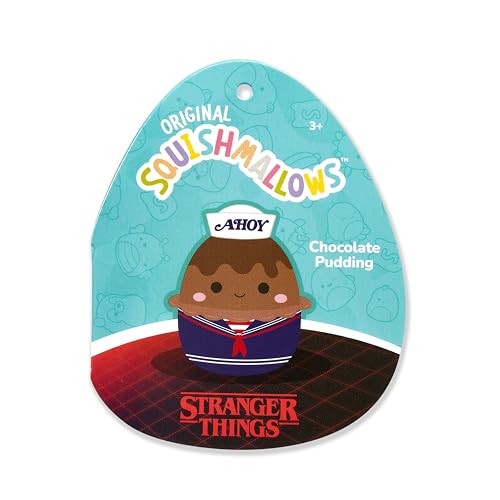 Squishmallows Original “Stranger Things” 3.5-Inch Chocolate Pudding + USS Butterscotch 2-Pack - Official Jazwares Plush (Clips)