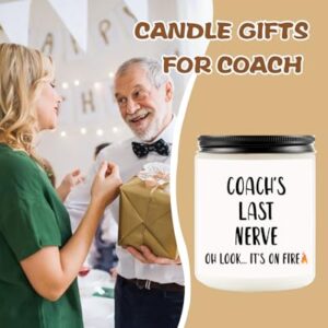 Coach Gifts for Men Women, Baseball Coach Gifts, Coach Appreciation Gifts for Basketball/Baseball/Softball/Soccer/Volleyball, Handmade Lavender Natural Soy Wax Candle Gifts for Coach (7oz)