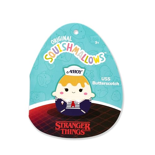 Squishmallows Original “Stranger Things” 3.5-Inch Chocolate Pudding + USS Butterscotch 2-Pack - Official Jazwares Plush (Clips)